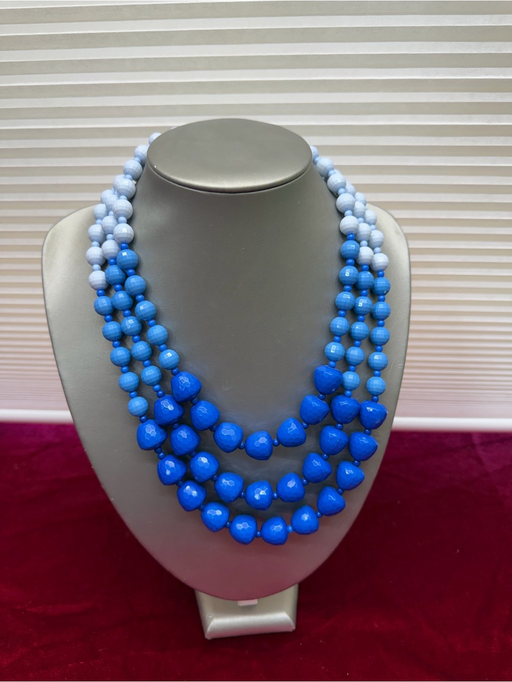 Jules Three-Strand Beaded Statement Necklace